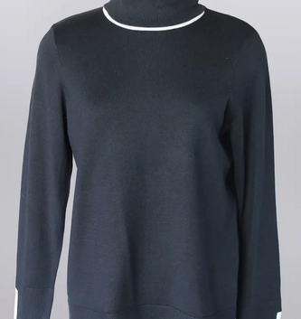 Split Sleeve Block Turtleneck Split Sleeve Block Turtleneck