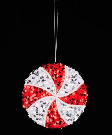 Round Peppermint Candy Ornament