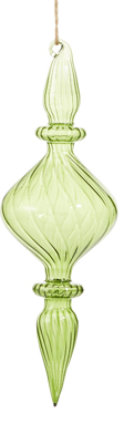 10'' Green Glass Finial Ornament
