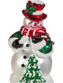 6'' Glass Vintage Snowman Ornament