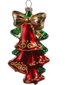 4.5'' Glass Red & Gold Ornament