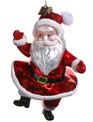 5.5'' Glass Dancing Santa Ornament