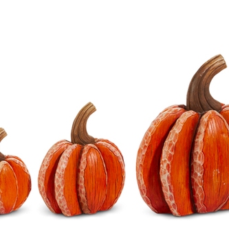 Set of 3 Distressed Harvest Pumpkins