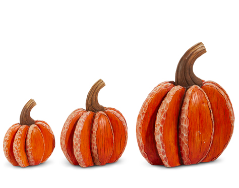Set of 3 Distressed Harvest Pumpkins