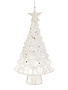 7.25" White Glitter Tree Ornament