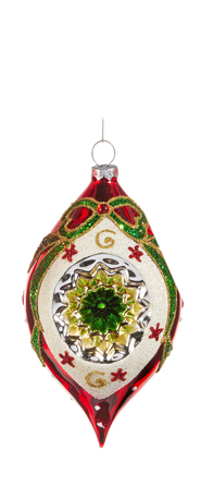 Vintage Glass Patterned Ornament (3-Styles)