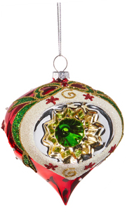 Vintage Glass Patterned Ornament (3-Styles)