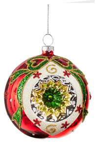 Vintage Glass Patterned Ornament (3-Styles)