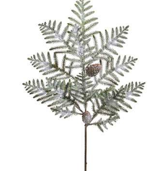 37" Iced Norfolk Pine Branch