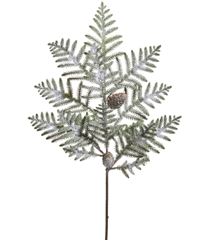37" Iced Norfolk Pine Branch