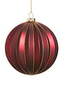 5" Glass Berry Ribbed Ball Ornament