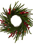 17" Cedar & Red Berry Wreath