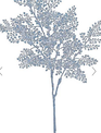 30" Blue Glitter Maidenhair Spray