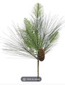 Mixed Long Needle Pine Pick w/ Cones