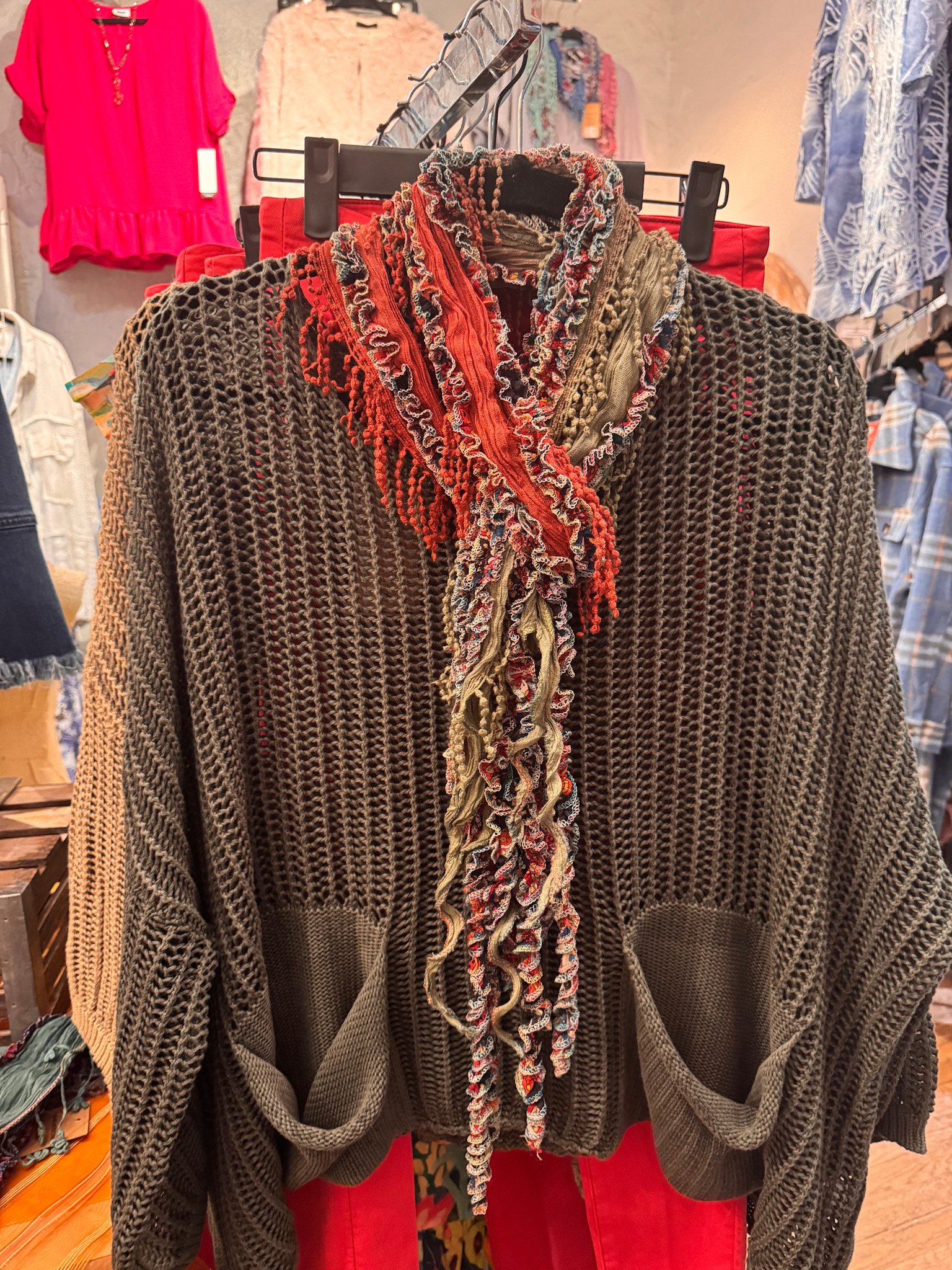Handmade Trailing Wildflower Scarf By: Monkey Mango