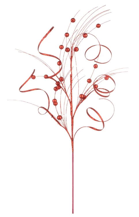 Red Curly Ball Spray