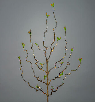 30" Green Leaf LED Branch