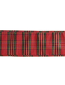 4" X 5 Yds Reversible Velvet Plaid Edged Ribbon