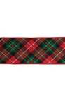 4" X 5 Yds Reversible Traditional Plaid Ribbon