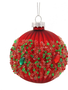 Glass Fluted Ornament w/ Beads (2-Colors)