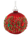 Glass Fluted Ornament w/ Beads (2-Colors)