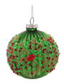 Glass Fluted Ornament w/ Beads (2-Colors)