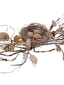 22" Winter Snowy Nest Branch