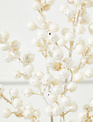 Iced White Beaded Berry Spray