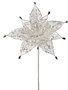 24" Crystal Glitteer Poinsettia Spray