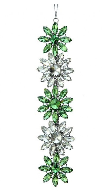7.5" Jewel Flower Drop Ornament