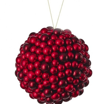 Shiny Red Berry Ball Ornament