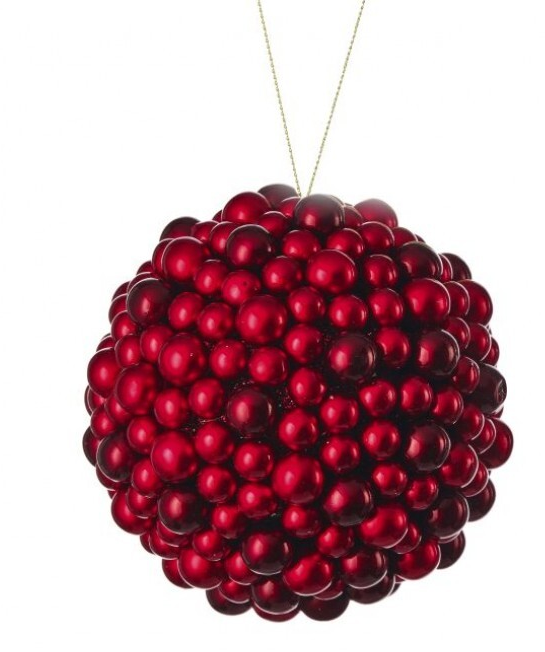 Shiny Red Berry Ball Ornament