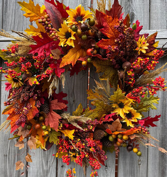 Custom Harvest Splendor Wreath