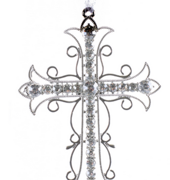 Large Crystal Cross Ornament Large Crystal Cross Ornament