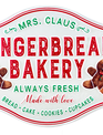 Mrs Clause Gingerbread Bakery Sign