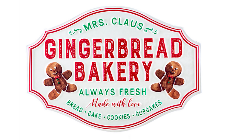 Mrs Clause Gingerbread Bakery Sign