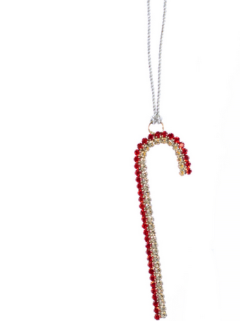 Crystal Candy Cane Ornament
