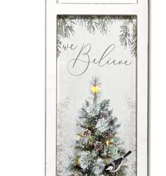 LED We Believe Cathedral Sign