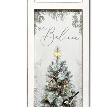 LED We Believe Cathedral Sign
