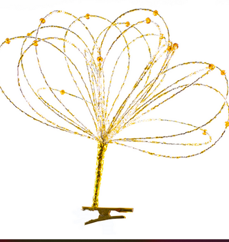 Clip on  Gold Beaded Loop Spray