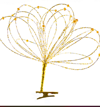 Clip on  Gold Beaded Loop Spray