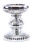 Silver Ridged Candle Holder (2-Sizes)