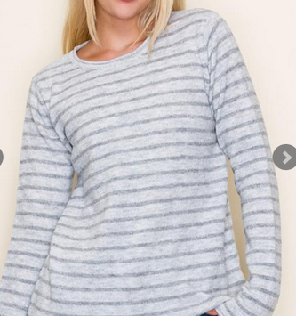 Staccato Striped Crewneck Pull Over Sweater By: Staccato