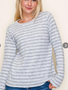 Staccato Striped Crewneck Pull Over Sweater By: Staccato