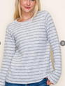 Staccato Striped Crewneck Pull Over Sweater By: Staccato