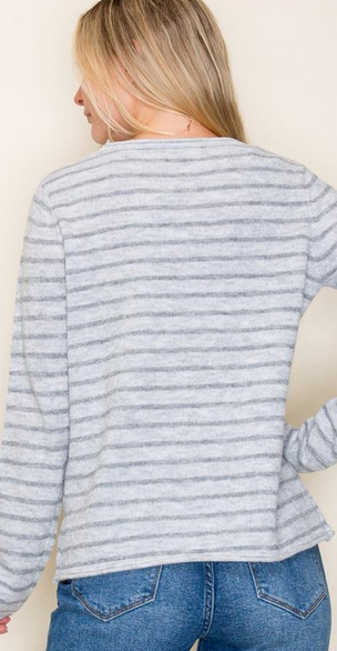 Staccato Striped Crewneck Pull Over Sweater By: Staccato