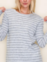 Staccato Striped Crewneck Pull Over Sweater By: Staccato