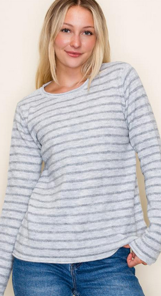 Staccato Striped Crewneck Pull Over Sweater By: Staccato
