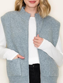 Staccato Mock Neck Zipper Sweater Vest By: Staccato (3-Colors)