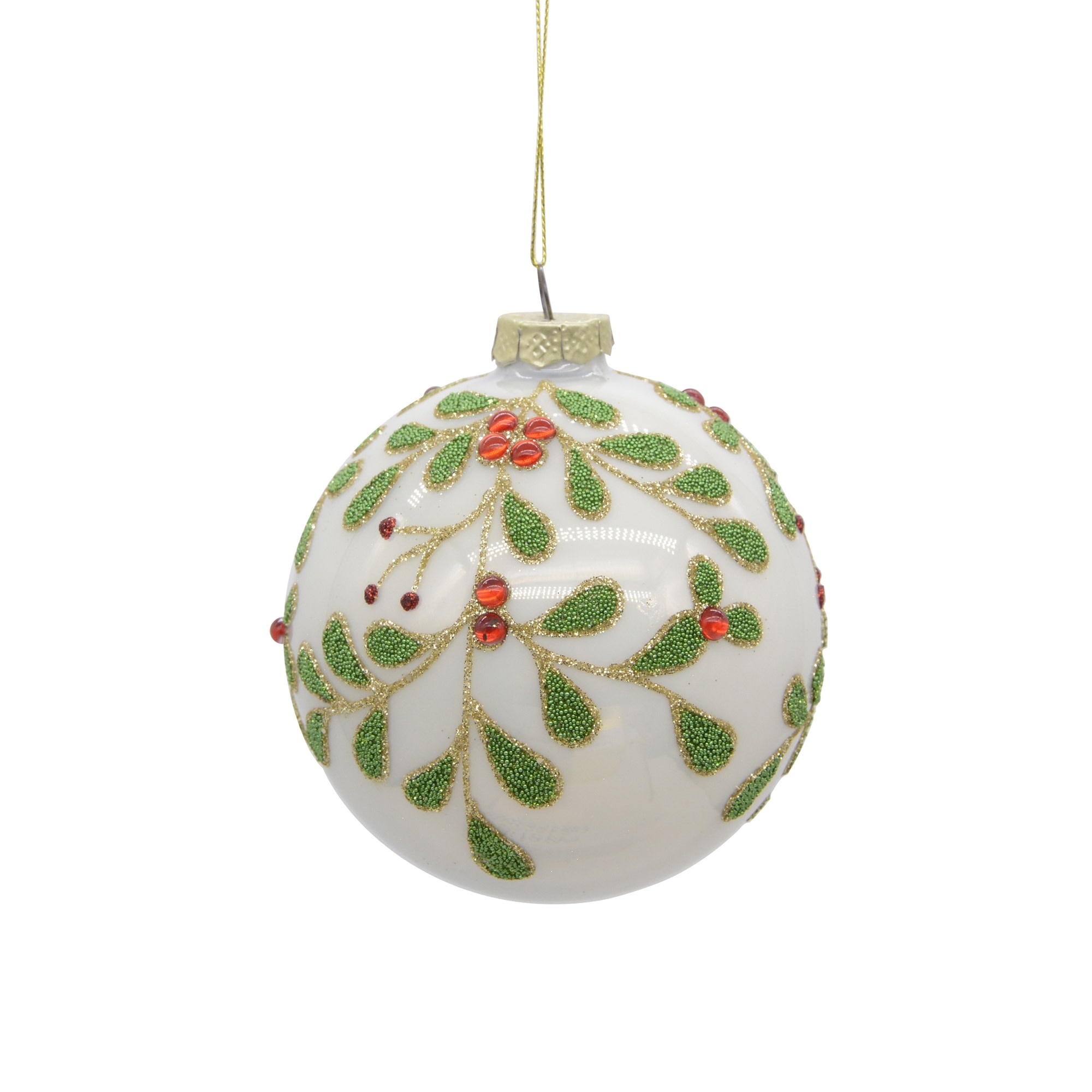 Beaded Boxwood Ornament